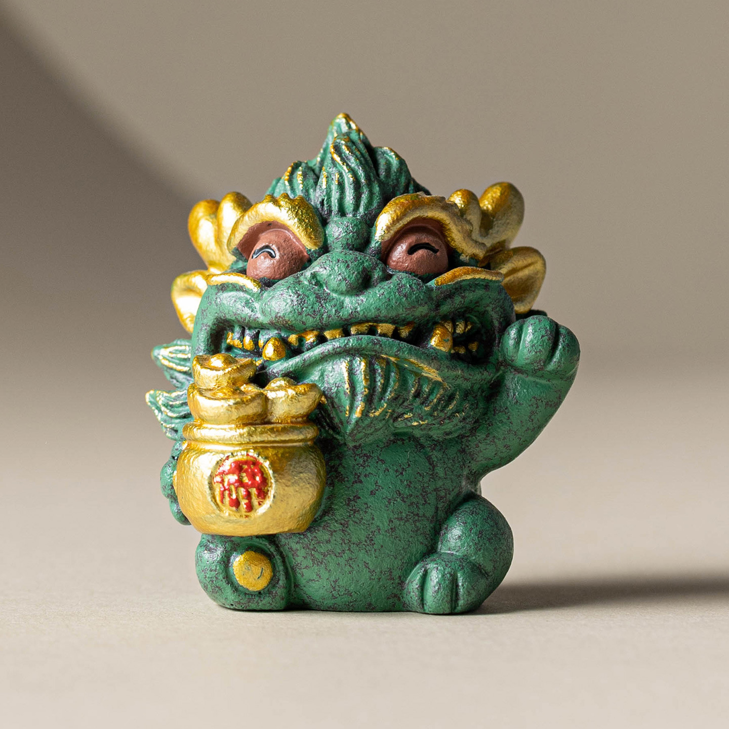 Đồ trang trí để bàn trang trí thú dễ thương màu vàng cát xanh đồ trang trí kiểu Trung Quốc sáng tạo cửa ra vào phòng làm việc nhà