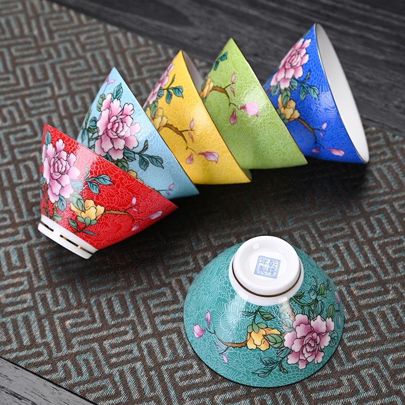 Bộ ấm trà gốm sứ gốm sứ bộ ấm trà gia dụng cốc trà gia dụng