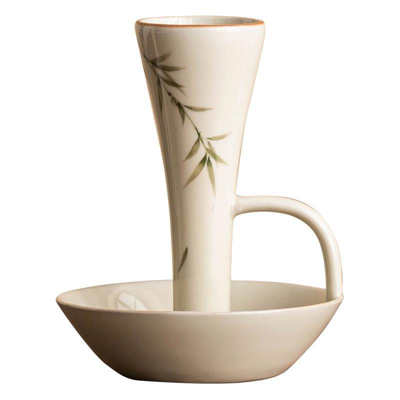 Hoa văn xanh ngọc bích bình hoa gốm sứ bình hoa nhỏ cổ điển phòng ngủ gia dụng đồ trang trí tủ rượu cửa ra vào