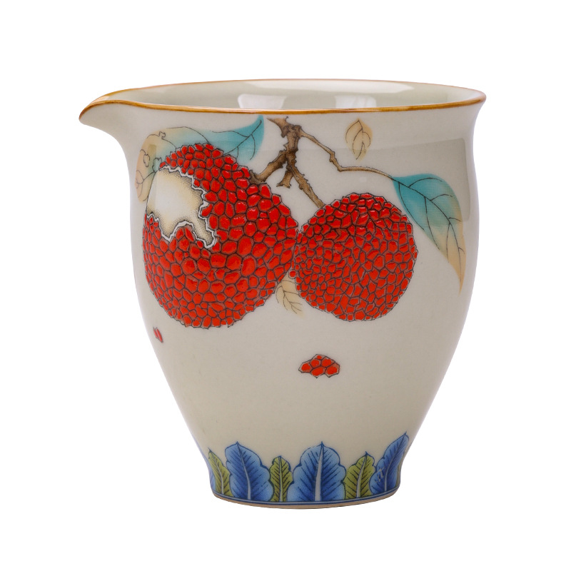 Cốc đường Lychee gốm sứ chịu nhiệt gia dụng cao cấp tinh tế dung tích lớn đồ trà Haifen phụ kiện bộ trà Kung Fu
