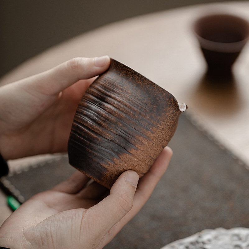 Cốc công bằng bùn đá cũ, cốc công bằng gốm sứ, cốc công cộng pha trà gia dụng, phụ kiện bộ trà Kung Fu