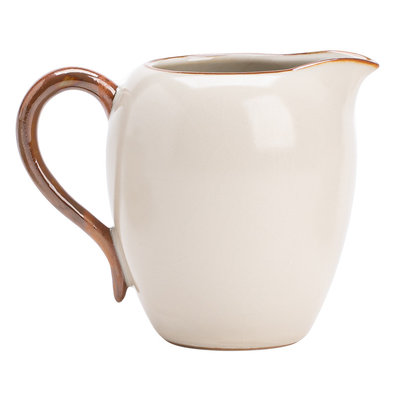 Cốc đường hầm lò Ru màu be cốc trà đồng phục gia dụng dụng dụng cụ trà Kung Fu gốm sứ cốc đơn phụ kiện dụng cụ trà có thể nâng