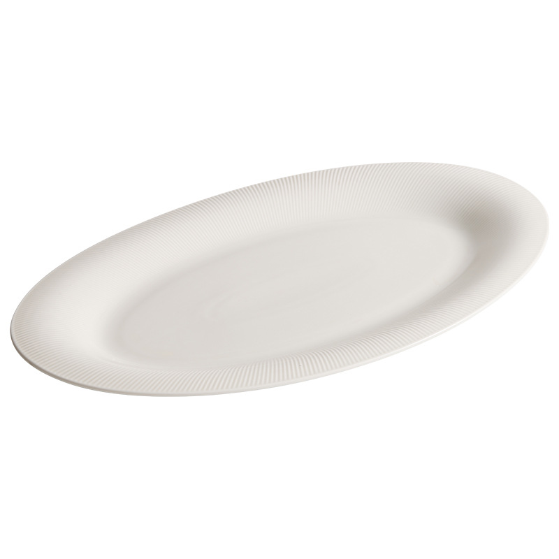 Đĩa cá gốm sứ Star Diamond Đĩa ăn sáng tạo Đĩa món ăn nghệ thuật Đĩa món ăn gia dụng Đĩa cá hấp hình dandan cỡ lớn Đĩa bếp nấu cá ấm