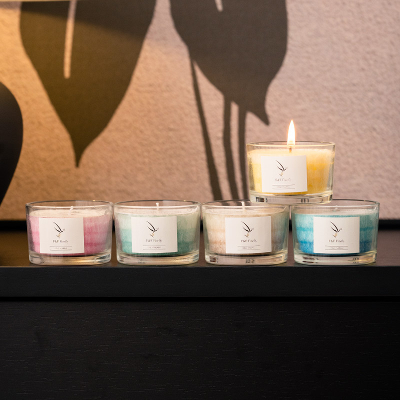 Nhà máy thủy tinh gradient hương liệu nến phòng ngủ lâu dài trong nhà lâu dài hương thơm bầu không khí cao cấp đồ trang trí khử mùi