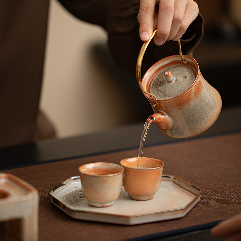 Ấm pha trà gia dụng Shiino Shaoliang ấm pha trà gia dụng cổ điển ấm pha trà Kung Fu gốm sứ mở trà ấm đơn hộp quà