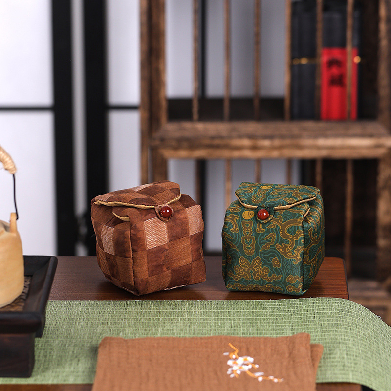 Túi đựng cốc cá nhân sợi Xiangyun túi đựng trà xách tay cổ điển túi nhỏ túi đựng trà túi đựng trà túi đựng trà phụ kiện