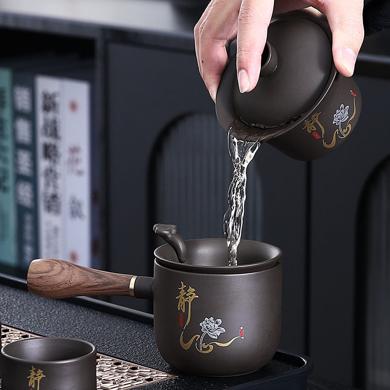 Bộ ấm trà Kung Fu Tử Sa 2025 ấm trà gốm sứ pha trà văn phòng phòng phòng khách gia dụng hộp quà cao cấp
