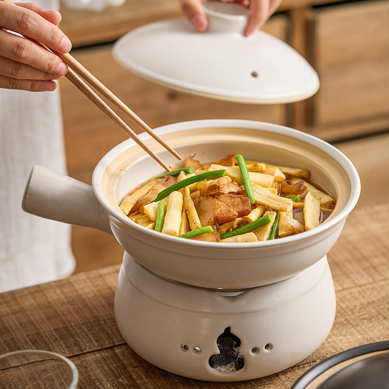 Nồi hầm đặc biệt cho cơm niêu kiểu cũ gia dụng tay cầm một tay cầm khô không nứt nồi đất Gốm Sứ nhỏ bếp than Nồi đất thương mại