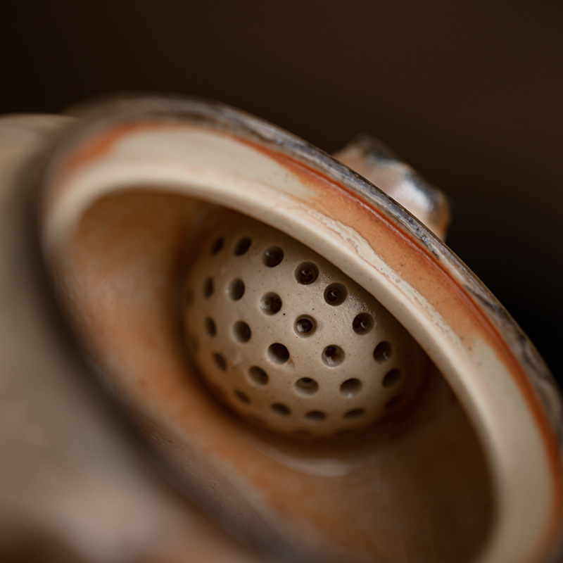 Zhiye Cat Xiaoshi Ấm trà gốm sứ mini nhỏ Lỗ Bóng lọc pha trà ấm đơn thay đổi cổ điển vẽ tay bạc