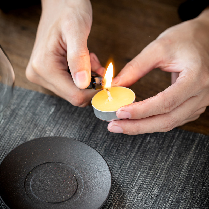 Có thể cháy trong 3 giờ Ghee Nến không khói Đèn bơ thực vật Trà ấm Trà rang Cách nhiệt Trà đạo Không pha