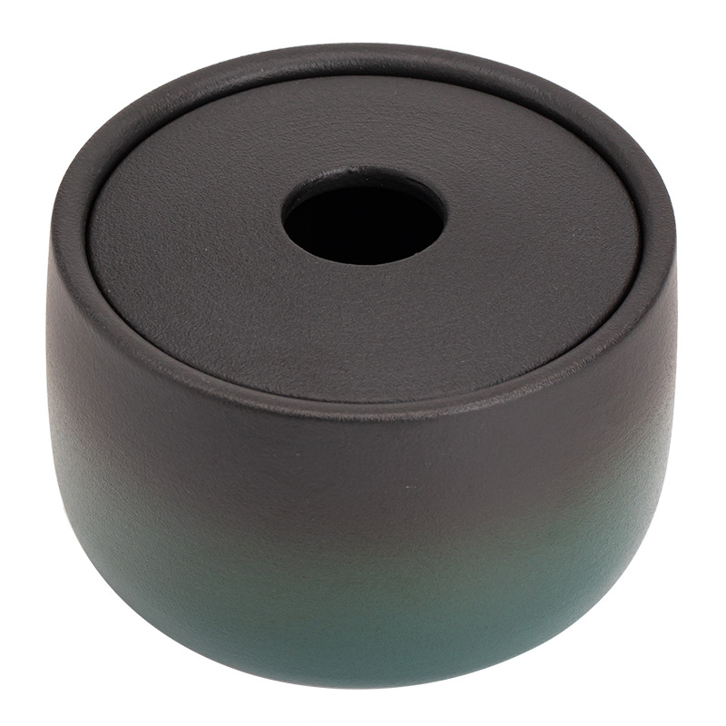 Gạt tàn hình tròn nhỏ có nắp đựng đồ trang trí sáng tạo Gạt tàn cỡ nhỏ bằng gốm sứ văn phòng gia dụng thùng đựng bã trà phòng khách