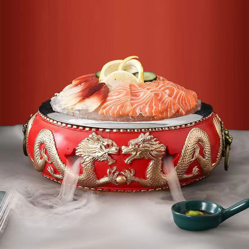 Nhà Hàng Longgu Farmhouse Món ăn quan niệm nghệ thuật Bộ đồ ăn sáng tạo Bếp cồn có thể đun nóng Bếp riêng Đĩa rau cao cấp