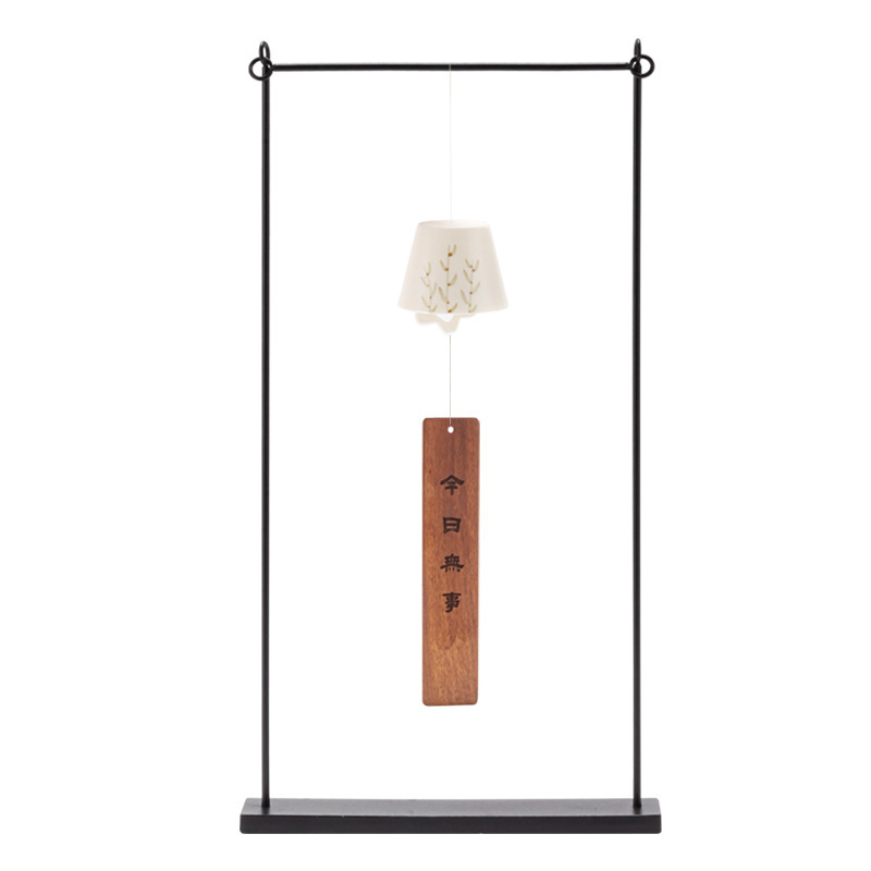 Trang trí đồ trang trí bằng gốm sứ vẽ tay chuông gió sắt rèn giá đỡ không gian trà trang trí không gian trang trí Homestay