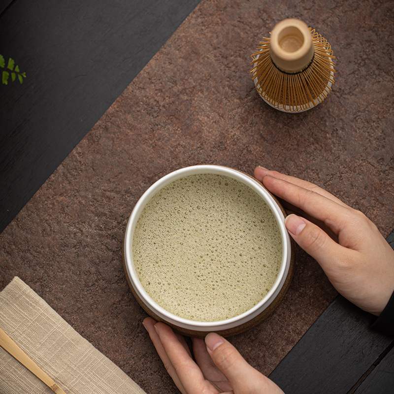 Bát đựng trà kiểu Nhật, bát Matcha Ren Cổ Điển Thủ Công mẫu mới, bát pha khô bằng gốm sứ, phụ kiện dụng cụ đặt trà thời Tống