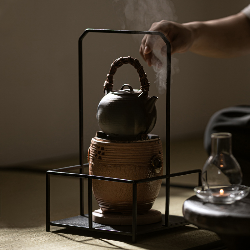 Khung bếp mát bằng sắt Da'antang, phụ kiện trà đạo bằng gang thủ công, bếp than, bếp gốm điện, đệm cách nhiệt chống bỏng