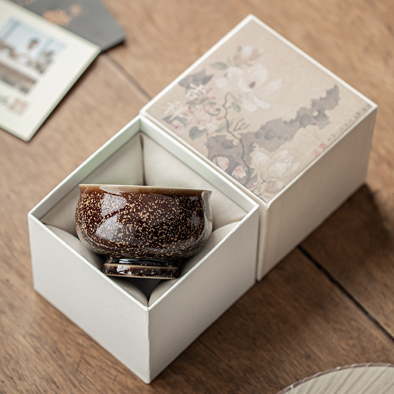 Cốc thiền nấu lò nung cốc trà gốm sứ gia dụng cốc trà cốc chủ nhân cốc trà bộ trà kungfu Trung Quốc hộp quà cốc đơn