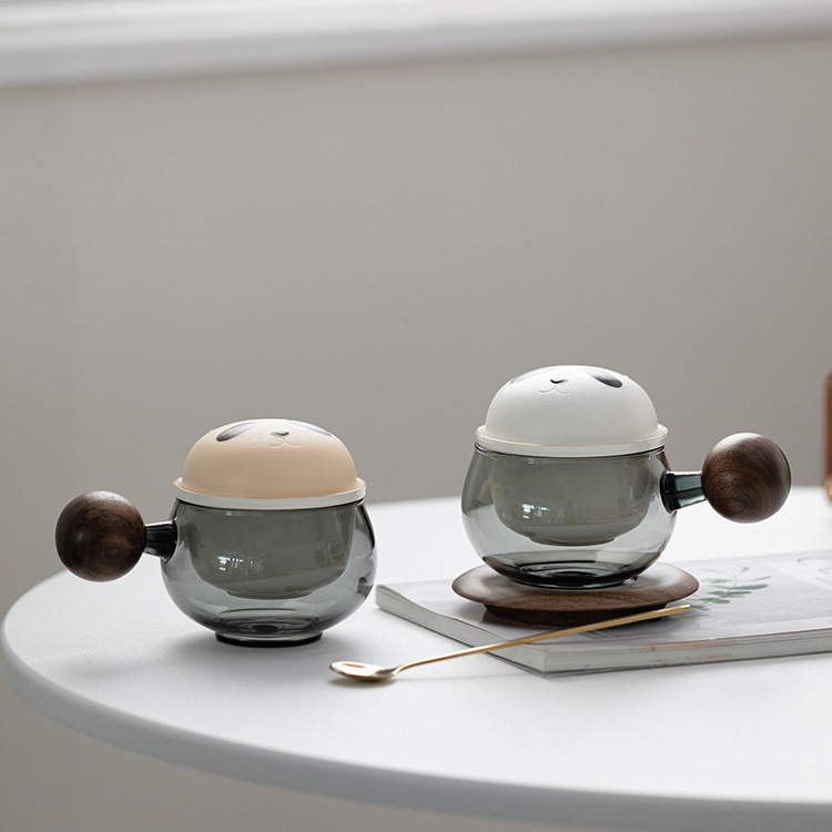 Cốc trà gấu trúc sáng tạo tách nước trà tách nước văn phòng cốc pha trà gốm sứ cốc cà phê cốc cà phê dễ thương