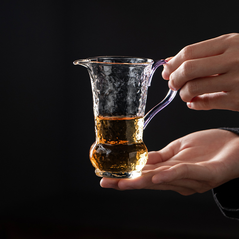 Mingyuegong Cup, thủy tinh có vân búa, chống bỏng, trà sáng tạo kiểu Nhật Bản, tách công bằng, dụng cụ chia tách trà, dụng cụ rót trà cỡ lớn