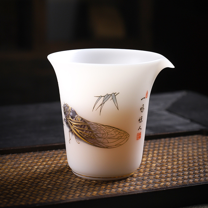 Guo Zhibao Gongdao Cup Gốm sứ cao cấp Băng ngọc sứ nấu trà chay Bộ trà Kung Fu bom tấn Biển trà đơn