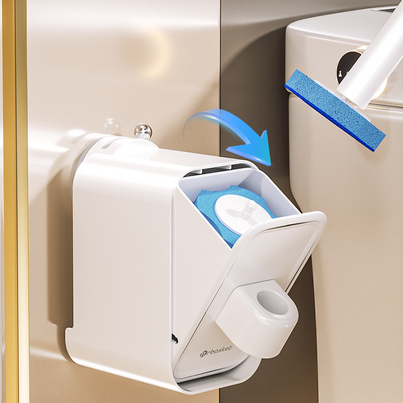 Bàn chải vệ sinh nhà tắm dùng một lần, hút chân không, không góc chết, mẫu mới, đầu bàn chải thay thế.