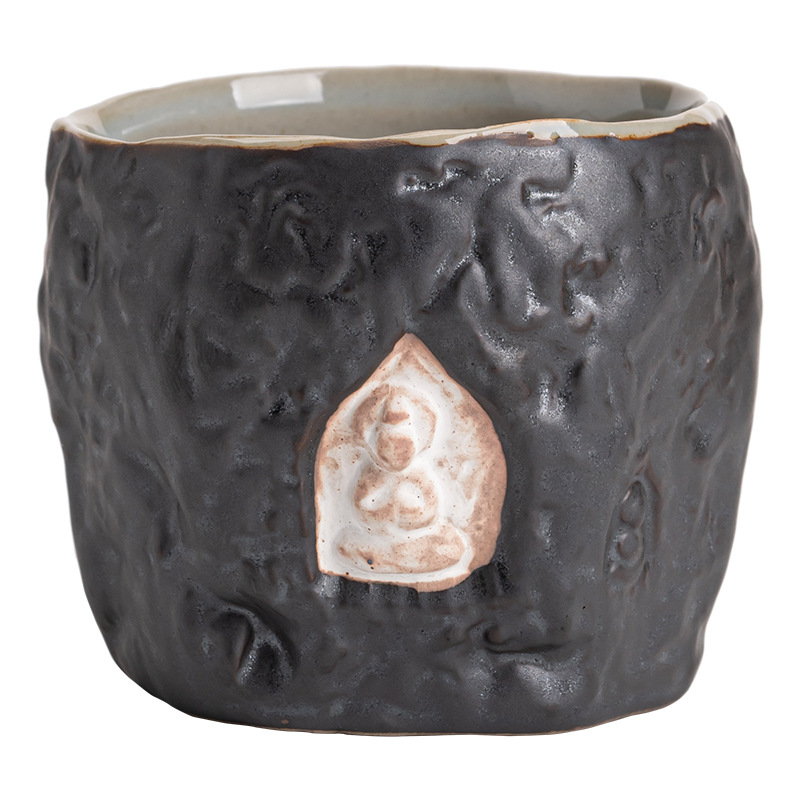 Washiji làm bằng tay bột trích dẫn cổ điển cốc trà gốm sứ cốc chủ nhân cốc đơn Bộ trà Kung Fu cốc trà gốm thô Đôn Hoàng