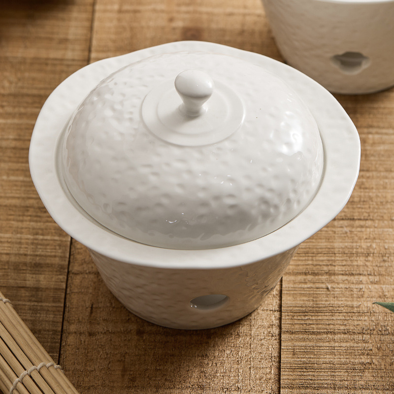 Bộ đồ ăn khách sạn Minglu bát súp gốm sứ nến cồn thương mại cách nhiệt nồi khô đĩa rau bếp nấu nóng nồi canh chén yến
