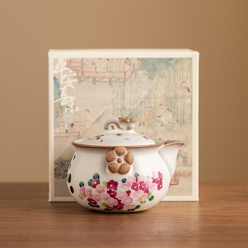 Ấm trà gấu trúc đông lạnh mỡ lợn ấm đơn ấm cầm tay có thể mở được ở lò Ru ấm pha trà bộ trà nữ gia dụng cao cấp kiểu Trung Quốc