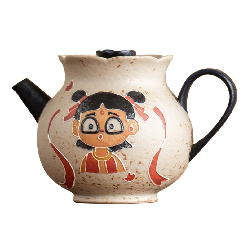 Ấm trà đỏ bằng đá lửa xanh trắng bằng gỗ làm trà gia dụng bằng gốm sứ cốc lọc ấm đơn cỡ nhỏ