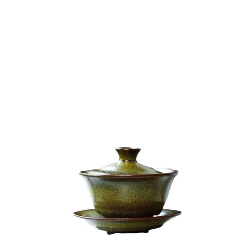 Jianyang bộ đồ làm bằng tay hoàn toàn Zhang Guoping xanh gô đốm mười hai mảnh bộ hộp quà tặng bộ sưu tập quà tặng