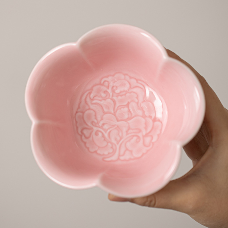 Đĩa phục vụ trà hoa mận Đĩa phục vụ bánh ngọt bằng gốm sứ kiểu Trung Quốc Đĩa hoa quả khô Đĩa bày đĩa đựng hoa quả khách sạn phòng khách gia dụng