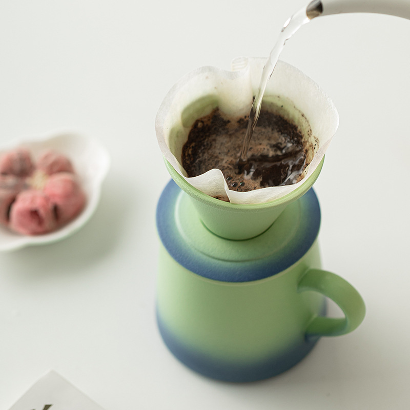 Cốc lọc trà cà phê màu gradient cốc nước gốm sứ giá trị cao cốc cà phê cá nhân văn phòng cốc tách trà