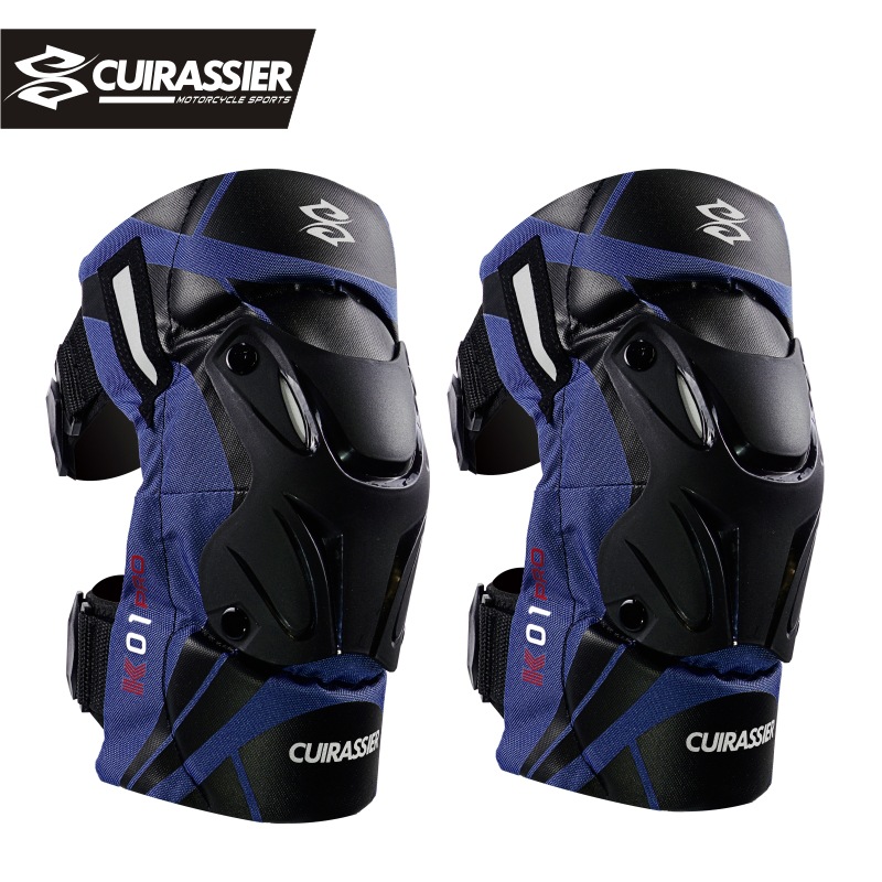 Yixiang cuirasier bảo vệ xe máy Miếng đệm đầu gối sản phẩm đạp xe xuyên quốc gia bảo vệ chân hiệp sĩ bảo vệ màu xanh hải quân K01-3