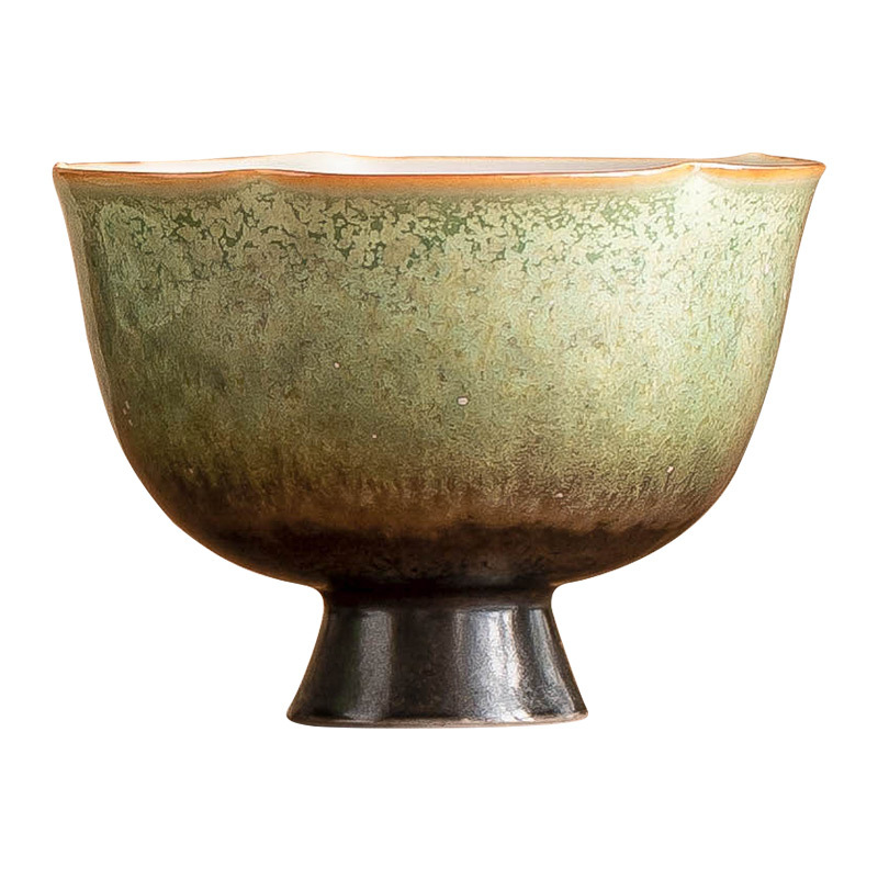 Cốc chủ nhân cao cấp lò biến màu ngọc lam bầu trời sao cốc hoa cao cốc trà gốm sứ cốc trà gia dụng kiểu Trung Quốc cốc trà đơn