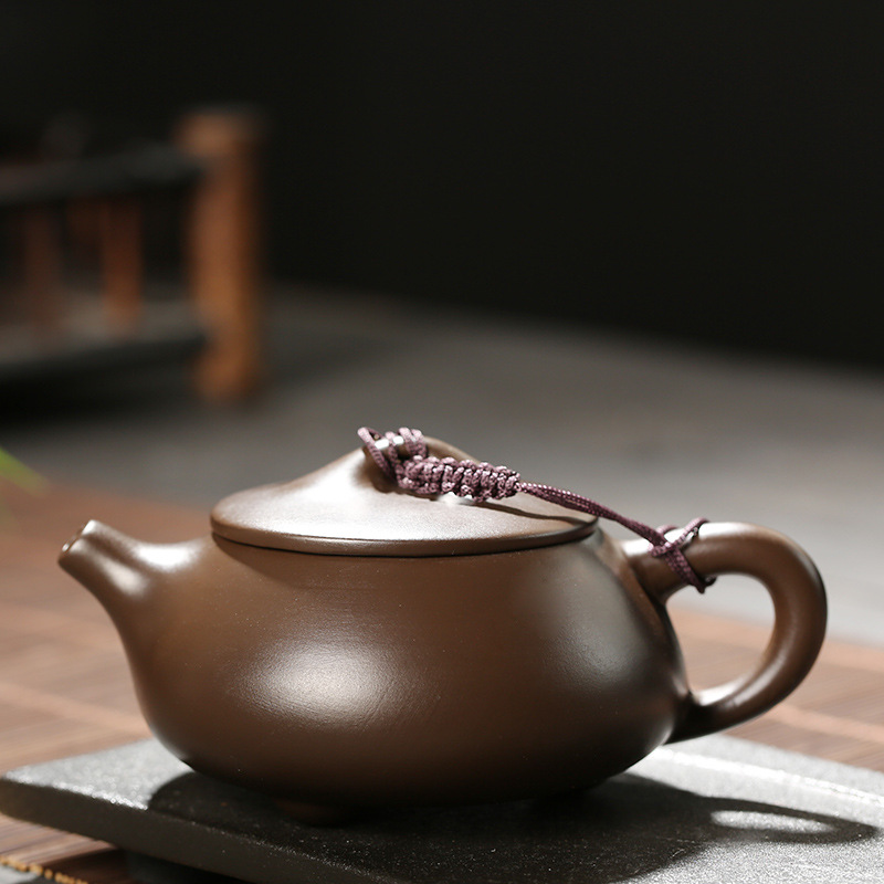 Ấm trà tử sa Nghi Hưng ấm trà đơn dung tích lớn ấm trà lớn dụng cụ pha trà Kung Fu lỗ bóng ấm trà Xi Shi gia dụng