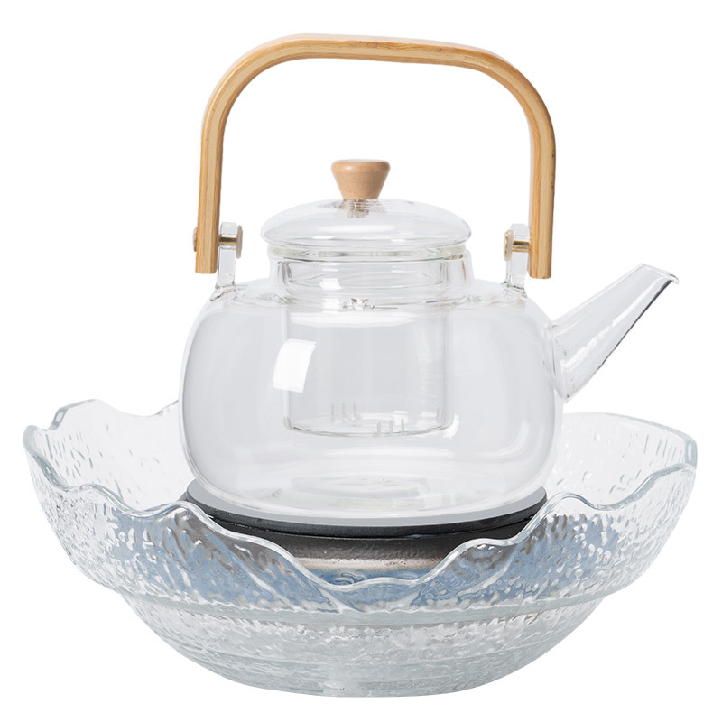 Ấm đun trà thủy tinh, Ấm đun nước, ấm đun trà chịu nhiệt độ cao, ấm cầm xà gia dụng, bếp gốm điện giữ gìn sức khỏe, bộ trà nhỏ