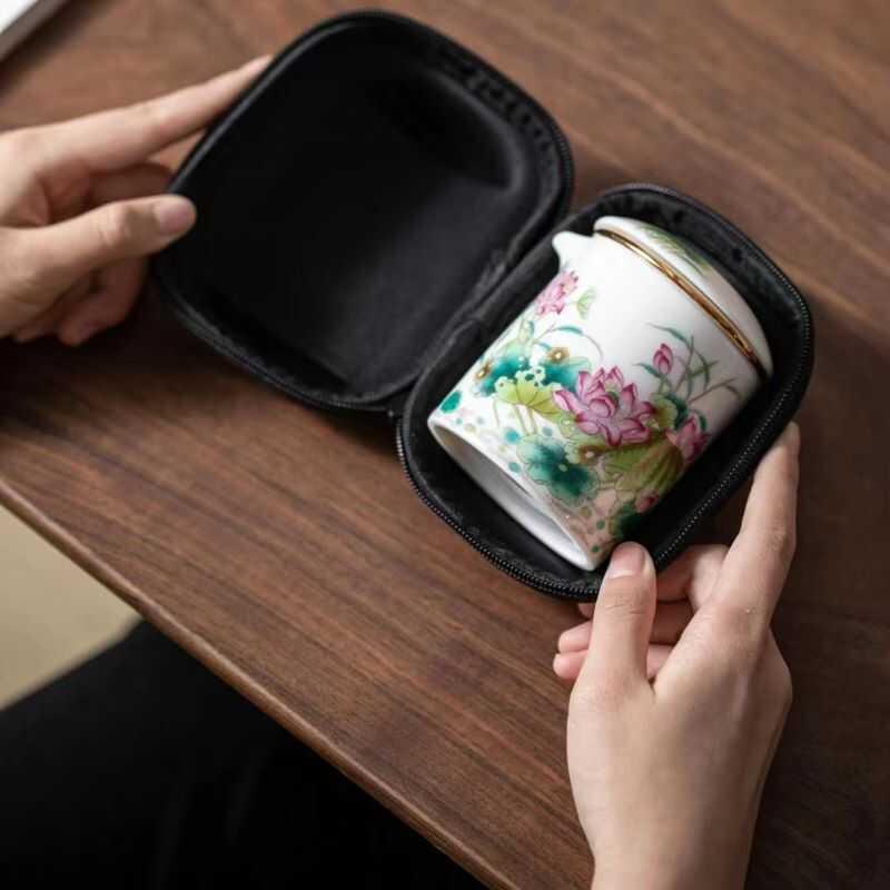 Đồ gốm sứ Huanxi Kuaike tách gốm sứ du lịch 3 kiểu