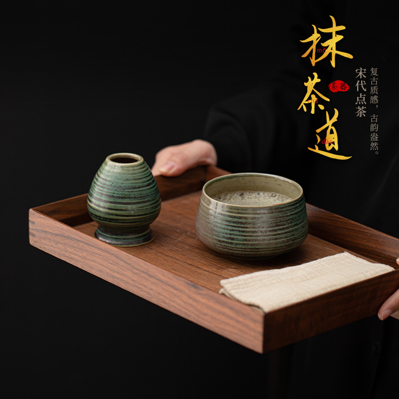 Dụng cụ matcha kiểu Nhật, bát matcha gốm sứ, bát trà, bình trà, lò đứng, trở thành đồ uống trà thời Tống cổ điển, phụ kiện trà đạo