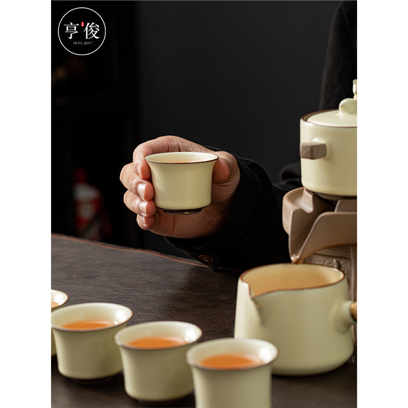 Bộ dụng cụ pha trà tự động lười lò Ru kiểu mới 2024, bộ gia dụng, tách trà pha trà quà tặng cao cấp cao cấp