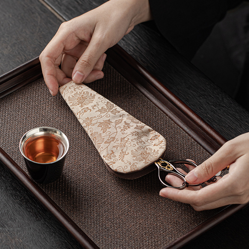 Kéo nhỏ cổ điển túi trà kéo túi vải bọc bao bì gia dụng cắt thủ công đầu kéo trà phụ kiện trà đạo nghệ thuật trà