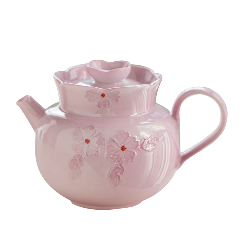 Arita-yaki vẽ tay hoa ấm trà Kung Fu Trung Quốc bộ trà gốm sứ bộ trà đặc biệt của phụ nữ nhỏ đơn nồi