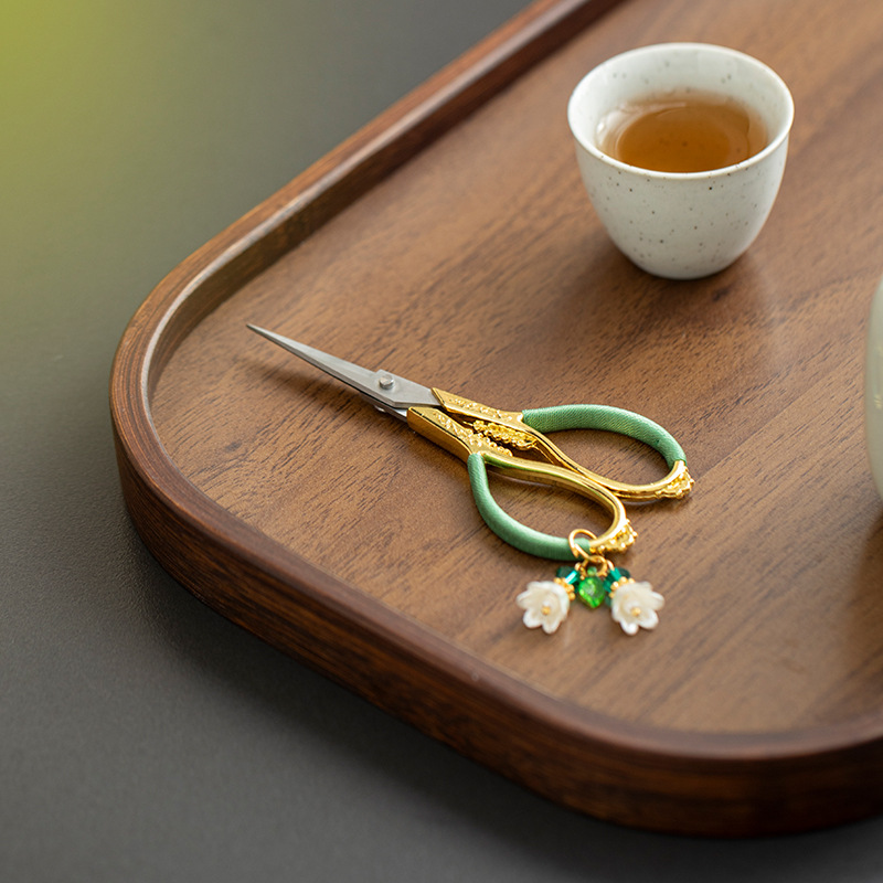 Kéo trà nhỏ đan tay nguyên bản kiểu Trung Quốc mới kéo tua nghệ thuật trà tinh tế phụ kiện trà đạo cho nữ
