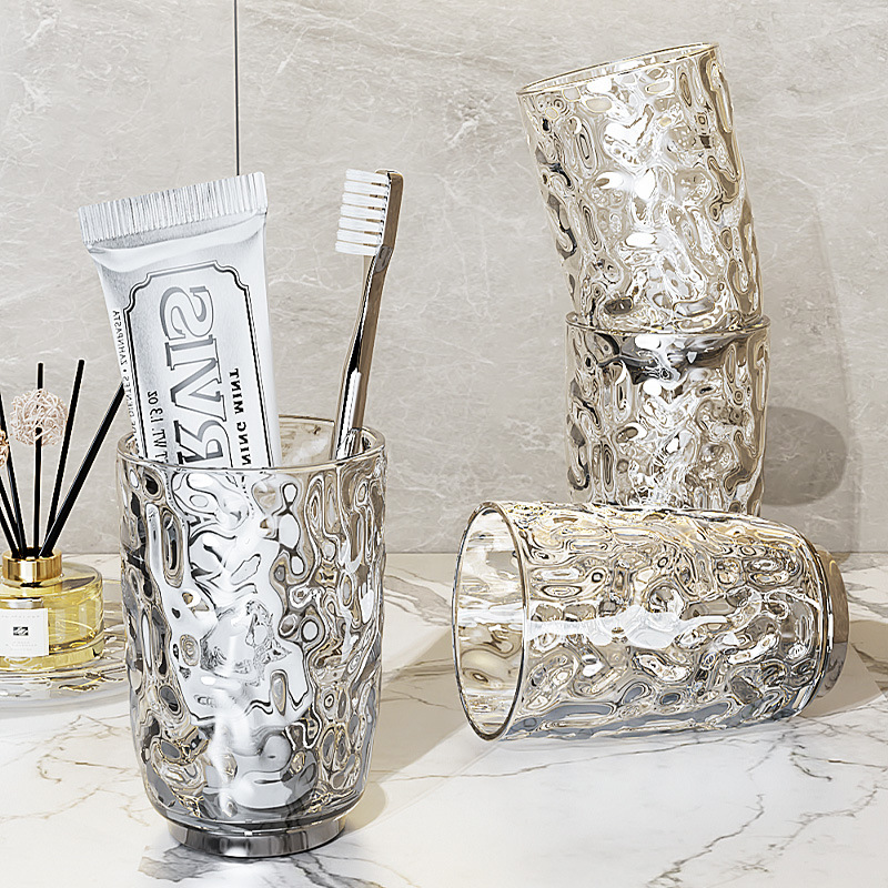 Cốc đánh răng họa tiết sông băng cốc nước súc miệng cặp đôi gia dụng cốc đánh răng sang trọng nhẹ cốc rửa chén trẻ em cốc đánh răng cốc đựng đồ