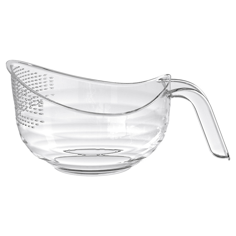 Dụng cụ rửa gạo nhà bếp, chậu rửa gia dụng, giỏ thoát nước, rây rửa gạo rửa rau đa năng, có tay cầm, chậu rửa trái cây