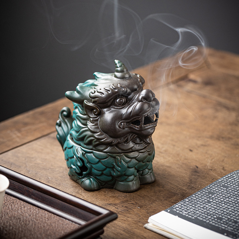 Đồ trang trí bằng gốm Sứ Bàn trà gỗ đàn hương trầm hương trong nhà dùng trong nhà