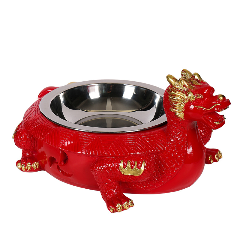 Rùa Hotel Tính năng sáng tạo Dragon Turtle Xuanwu Rượu Sưởi ấm Thương mại Quan niệm nghệ thuật Món ăn Đĩa đặc biệt bằng thép không gỉ
