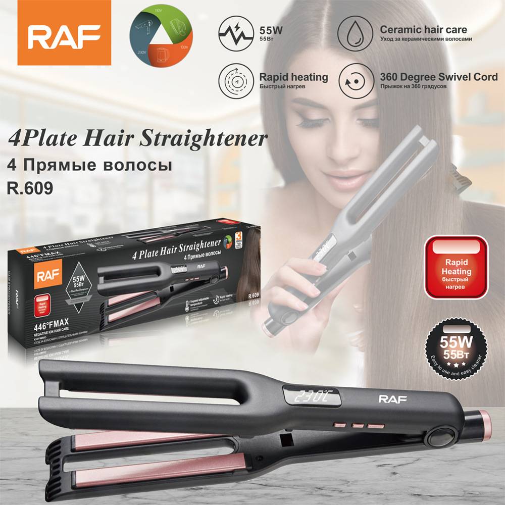 Máy uốn tóc cầm tay RAF Nẹp sưởi tóc thẳng bồng bềnh gia dụng dễ mang theo máy uốn tóc đa năng