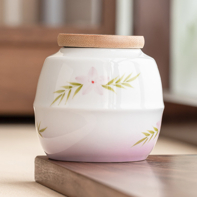 Vẽ tay thay đổi màu tím trà bình gốm sứ gia dụng bình kín trà nhỏ cầm tay phụ kiện bộ trà