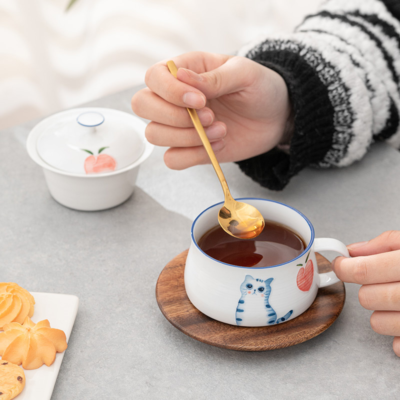 Trà cà phê thời gian tách cà phê gốm sứ nhẹ sang trọng tách trà tách trà văn phòng tách trà cốc nước cốc cao cấp