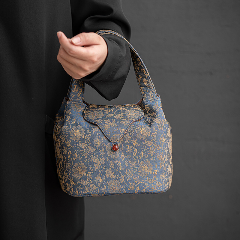 Bán buôn túi đựng trà Ruyi túi đựng trà du lịch xách tay túi đựng đồ túi vải xách tay túi xách tay kiểu Trung Quốc túi đựng trà đạo