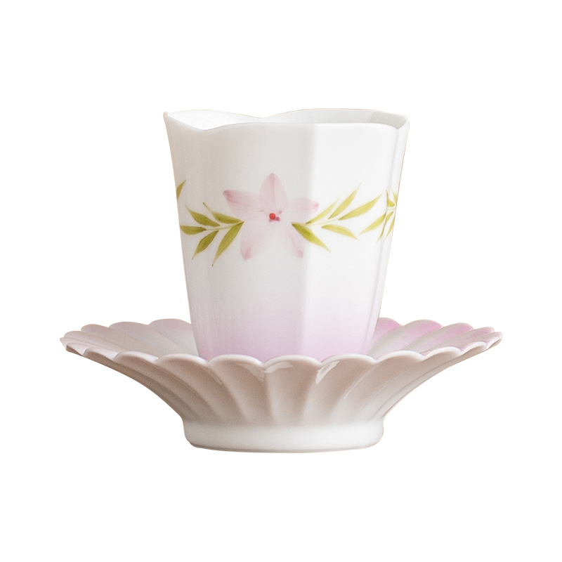 Cốc trà gốm sứ màu tím gradient cực kỳ đơn vị cốc đựng hương thơm cốc chủ nhân cốc cao cấp dành riêng cho cá nhân